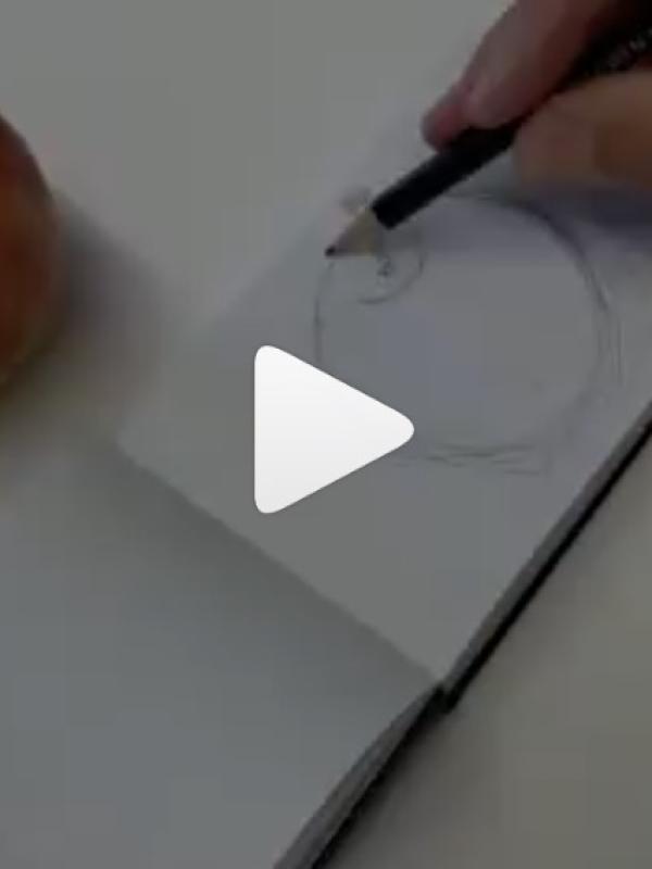 Lerne skizzieren Apfel